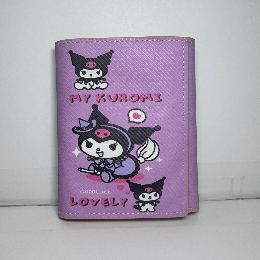 Sanrio Purple Kuromi Tri-fold Wallet NWT Hello Kitty Friends